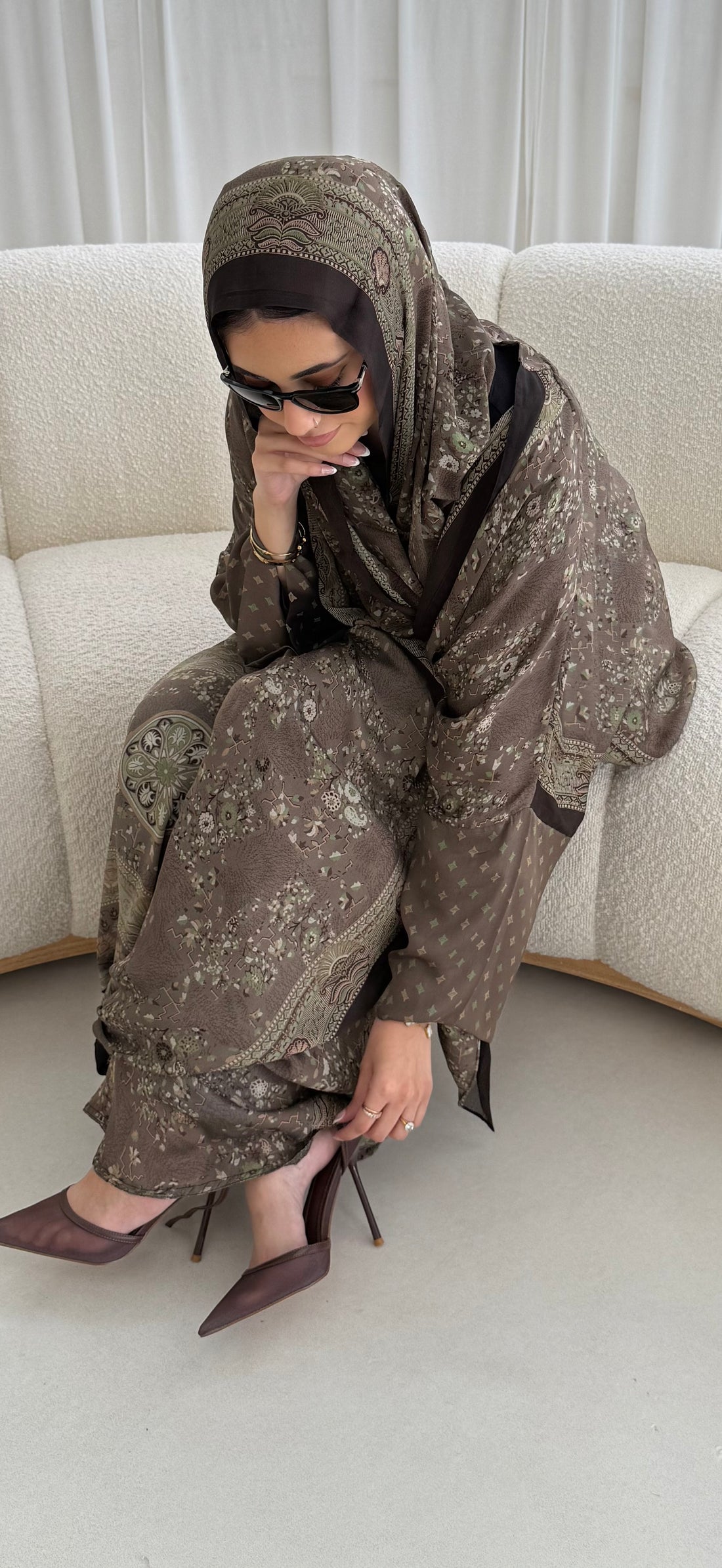 SILK PRINT BROWN
