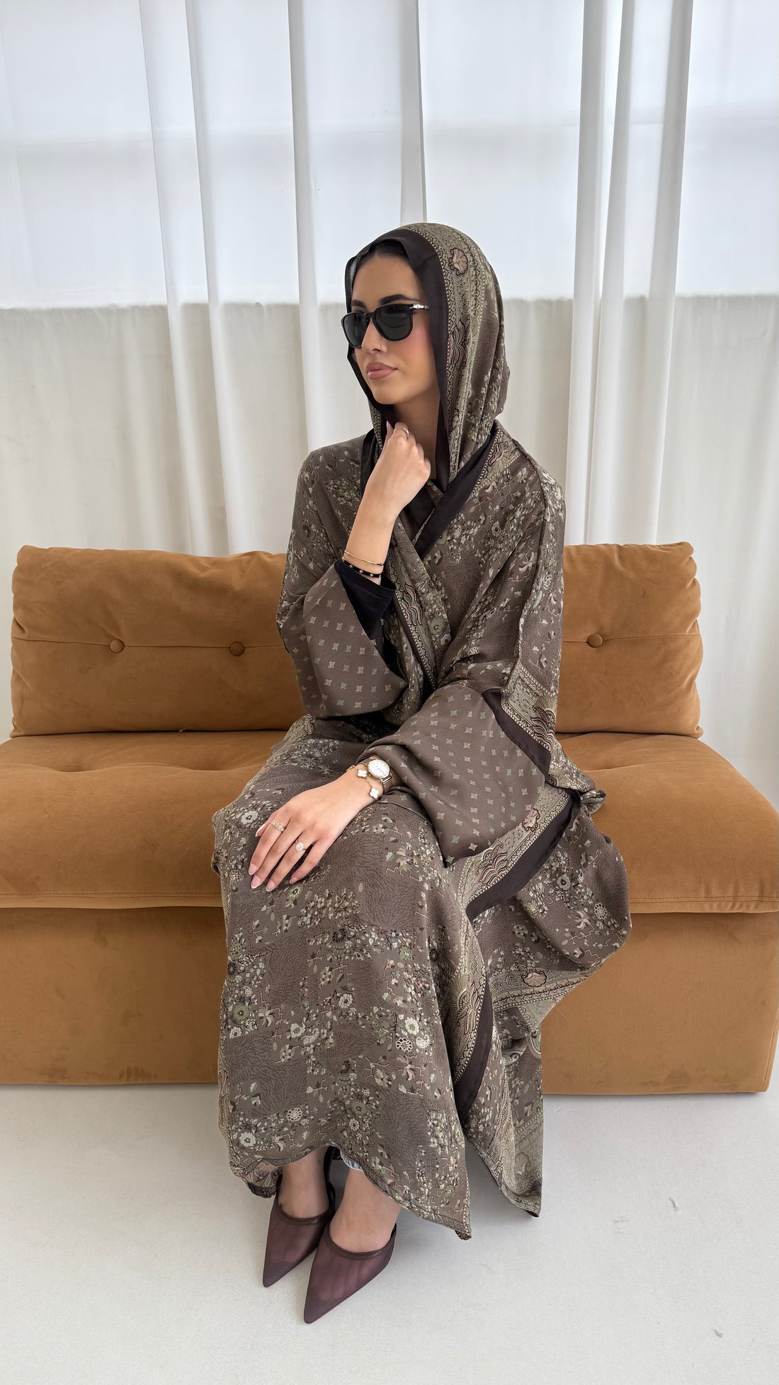 SILK PRINT BROWN