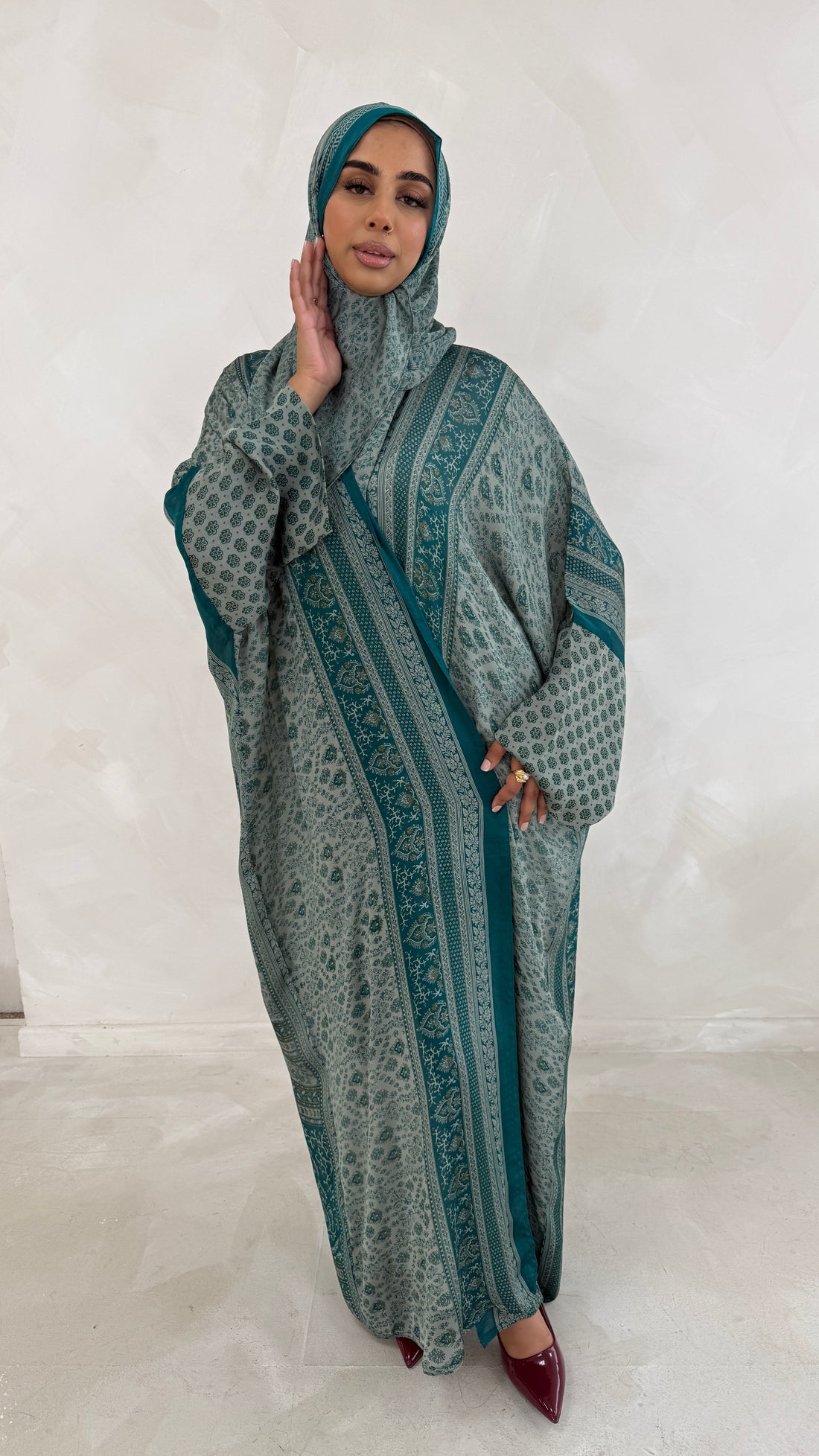 SILK PRINT TURQUOISE