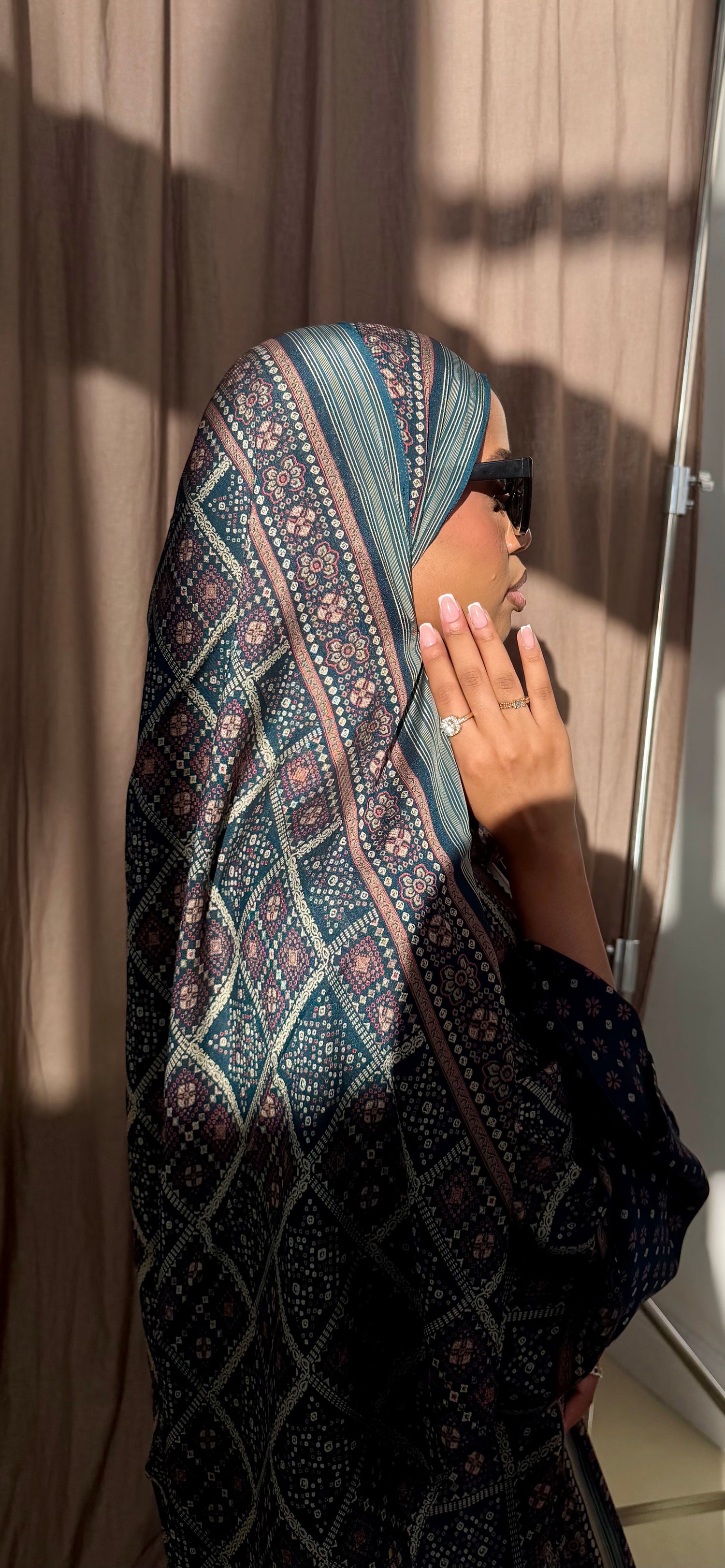 EXCLUSIVE SILK PRINT DARK JADE