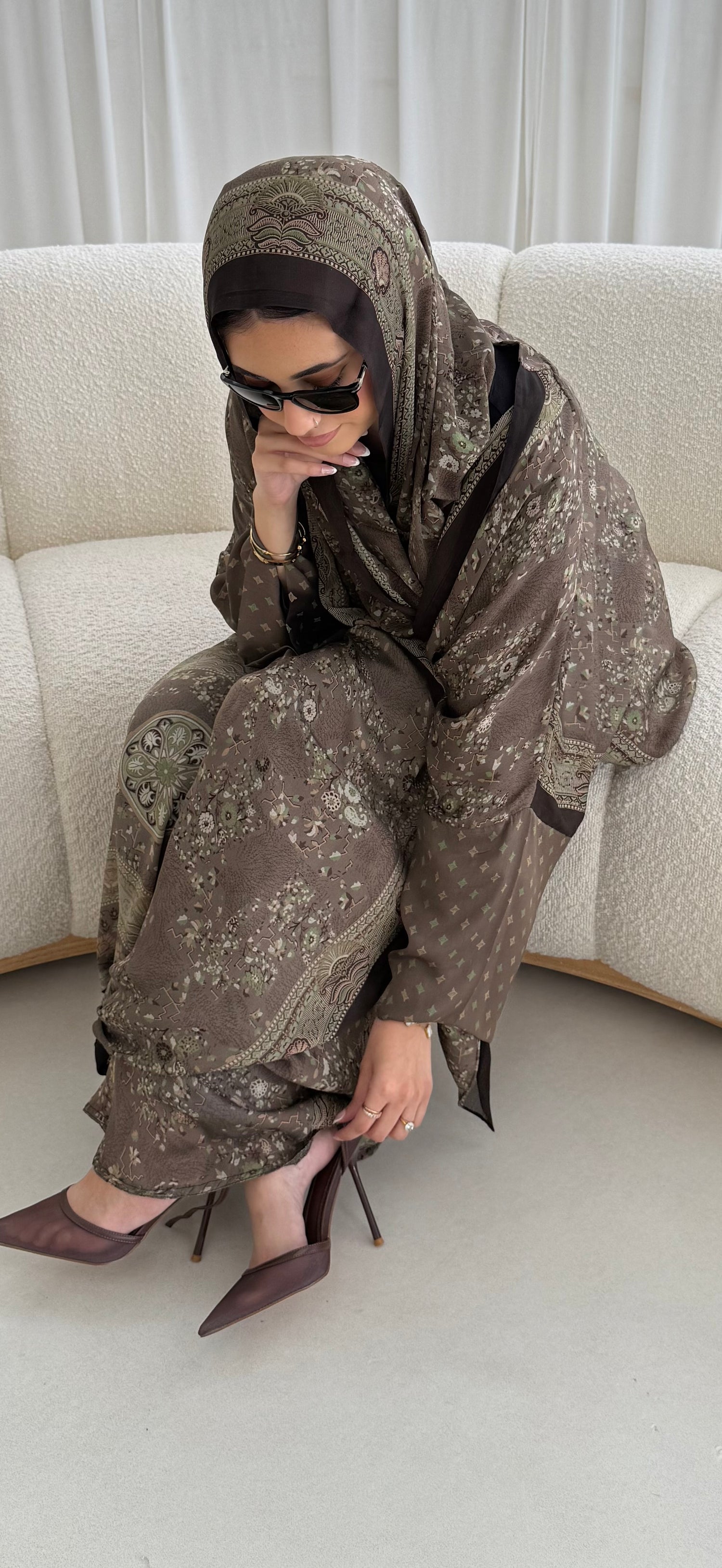 SILK PRINT BROWN