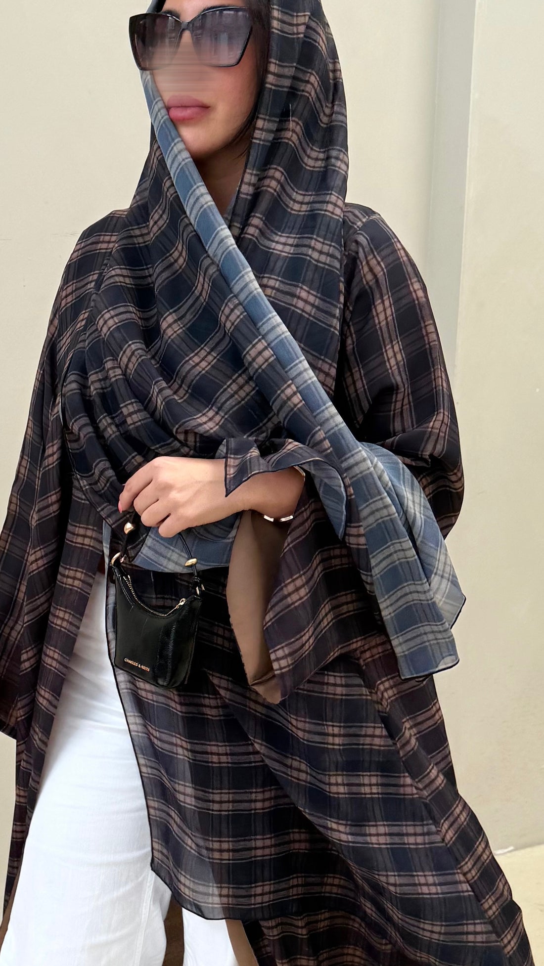 PLAID -NAVY &amp; TAN