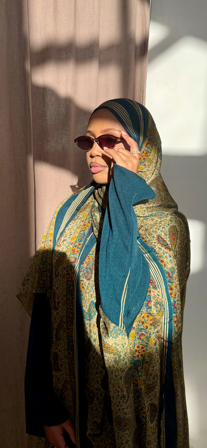 SILK PRINT TEAL