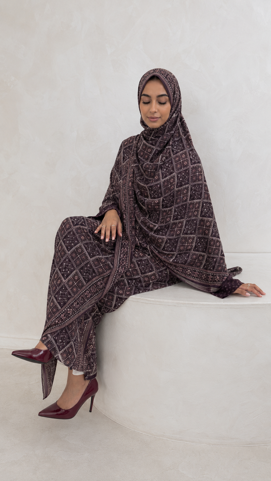 EXCLUSIVE SILK PRINT PLUM