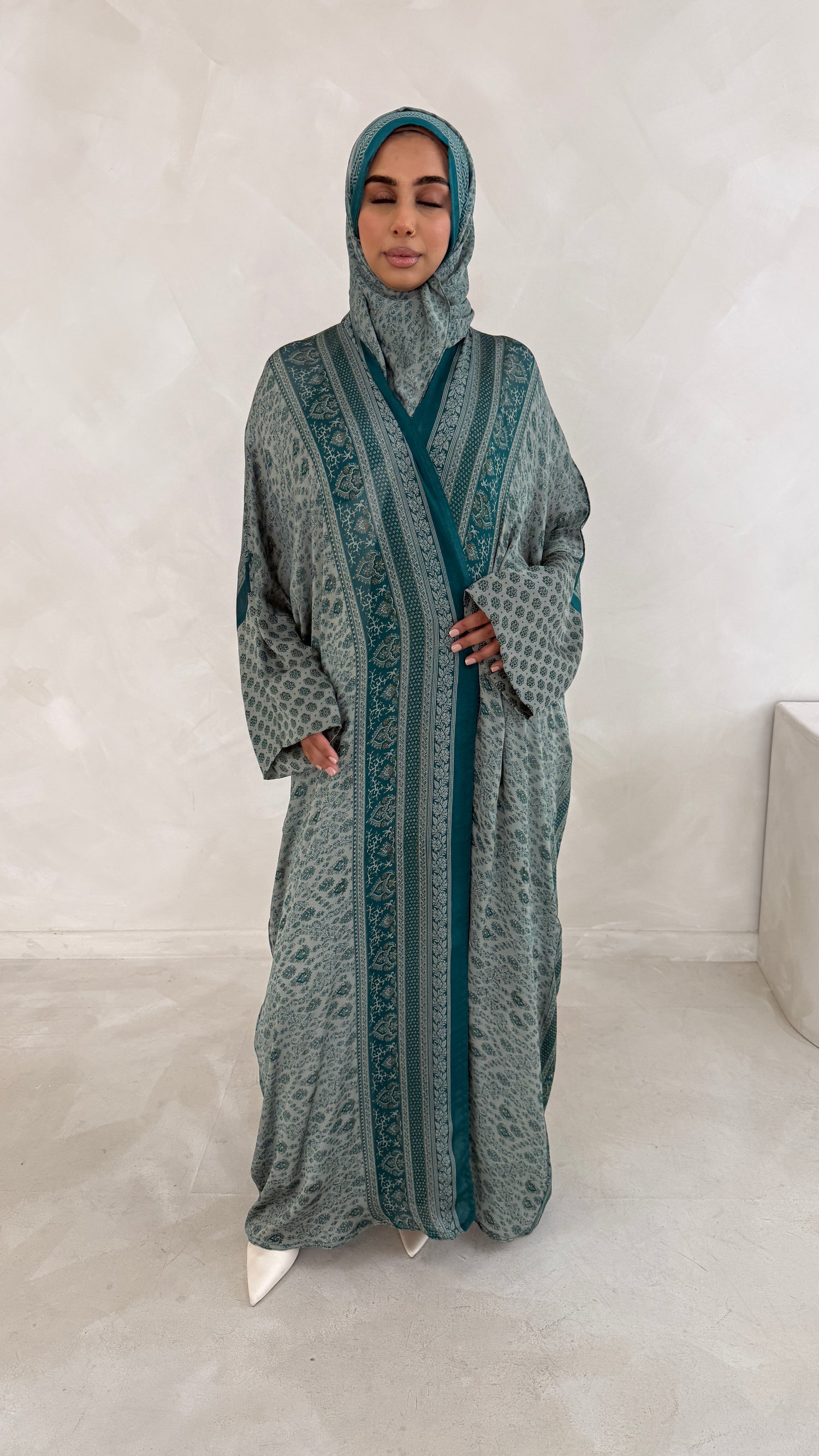 SILK PRINT TURQUOISE