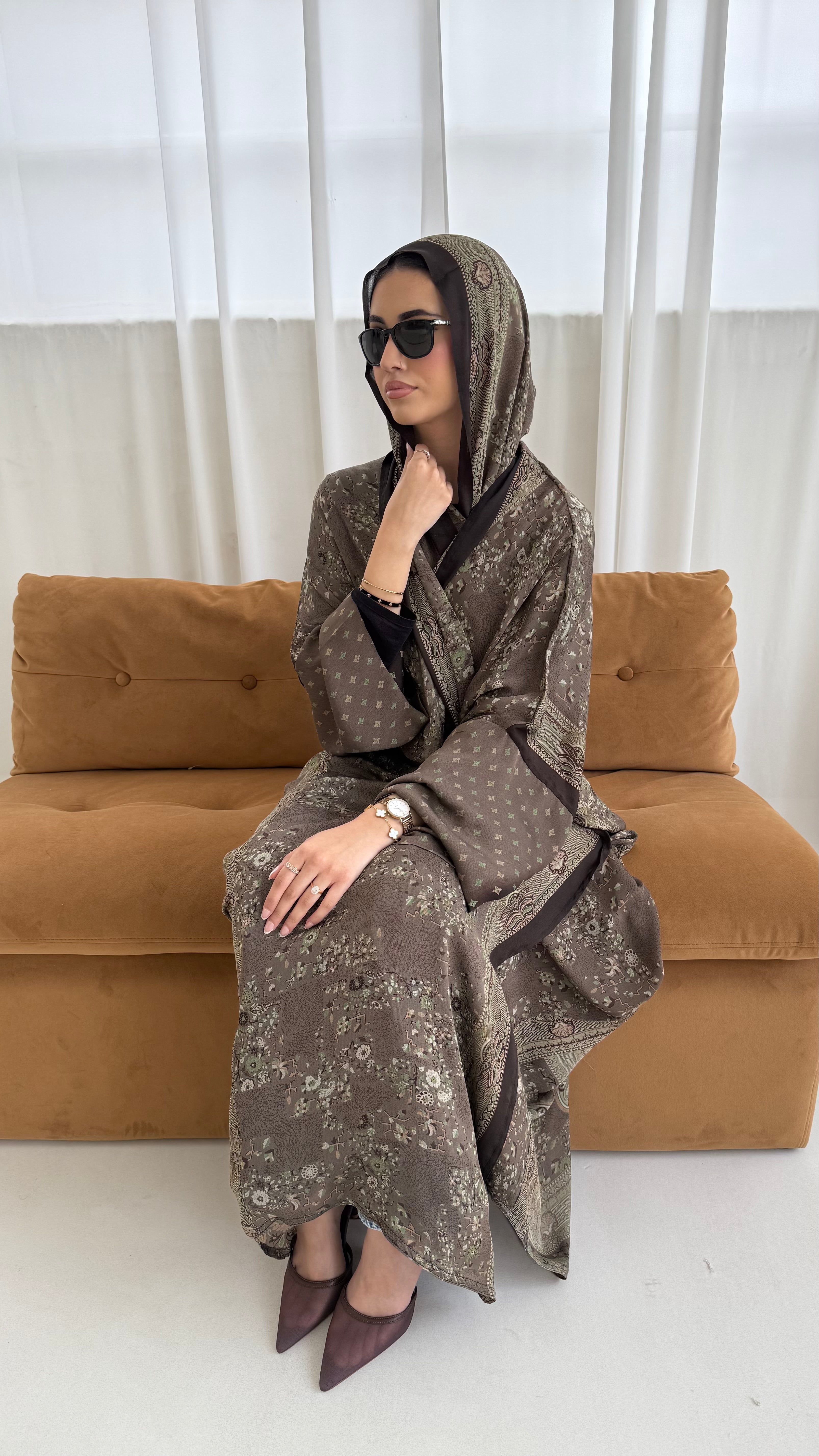 SILK PRINT BROWN