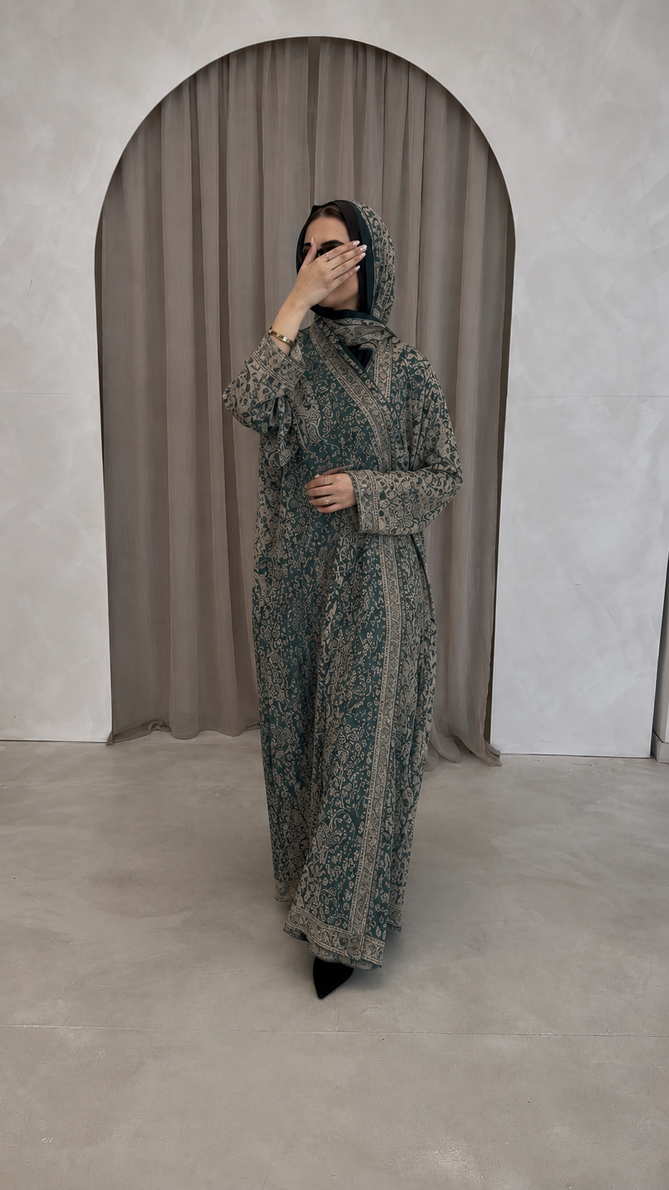 EXCLUSIVE SILK PRINT JADE GREEN