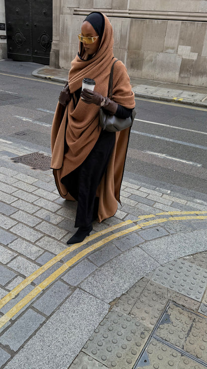 The Atelier Camel Wool Cloak