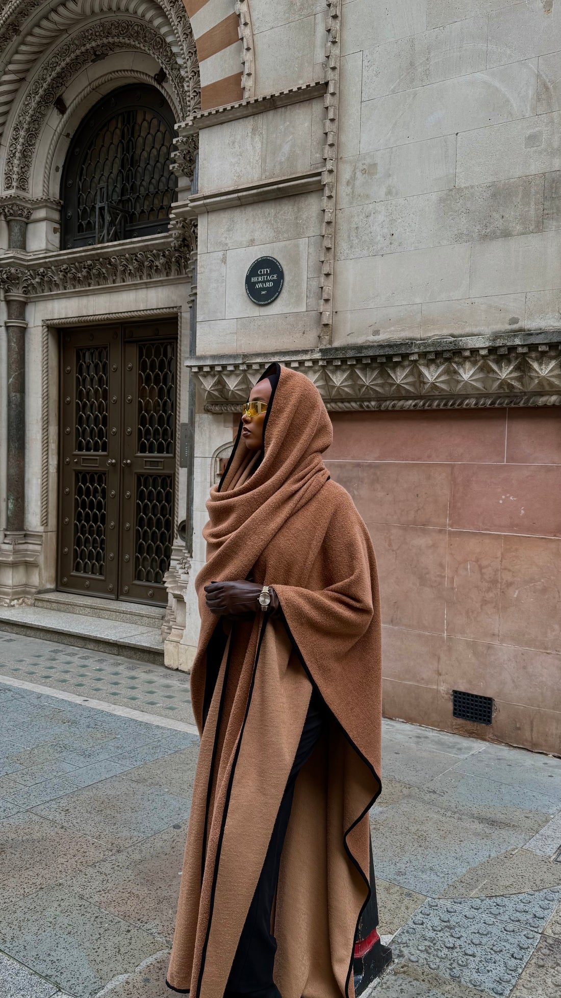 The Atelier Camel Wool Cloak
