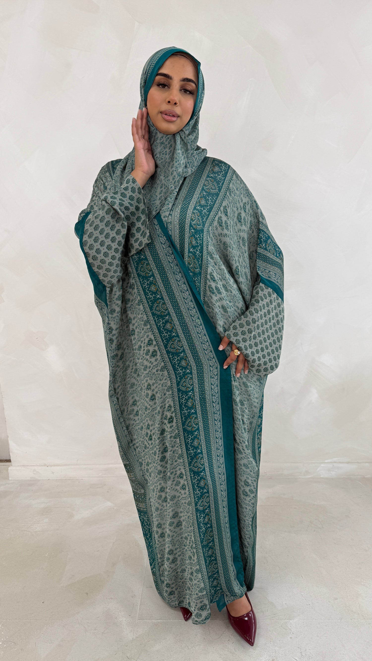 SILK PRINT TURQUOISE