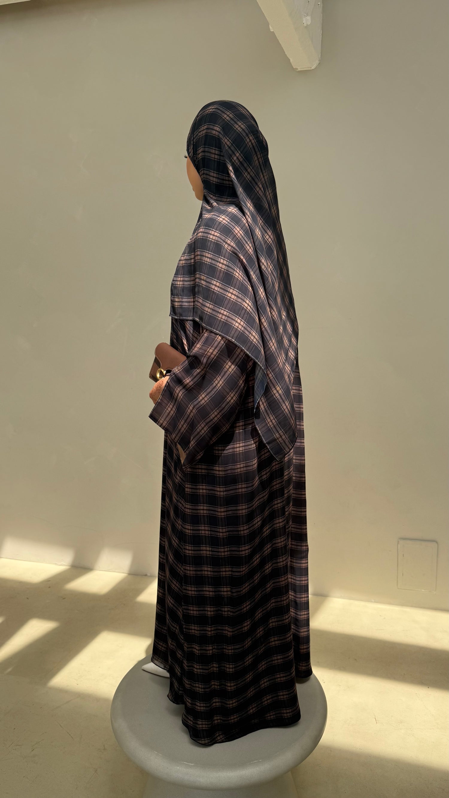 PLAID -NAVY &amp; TAN