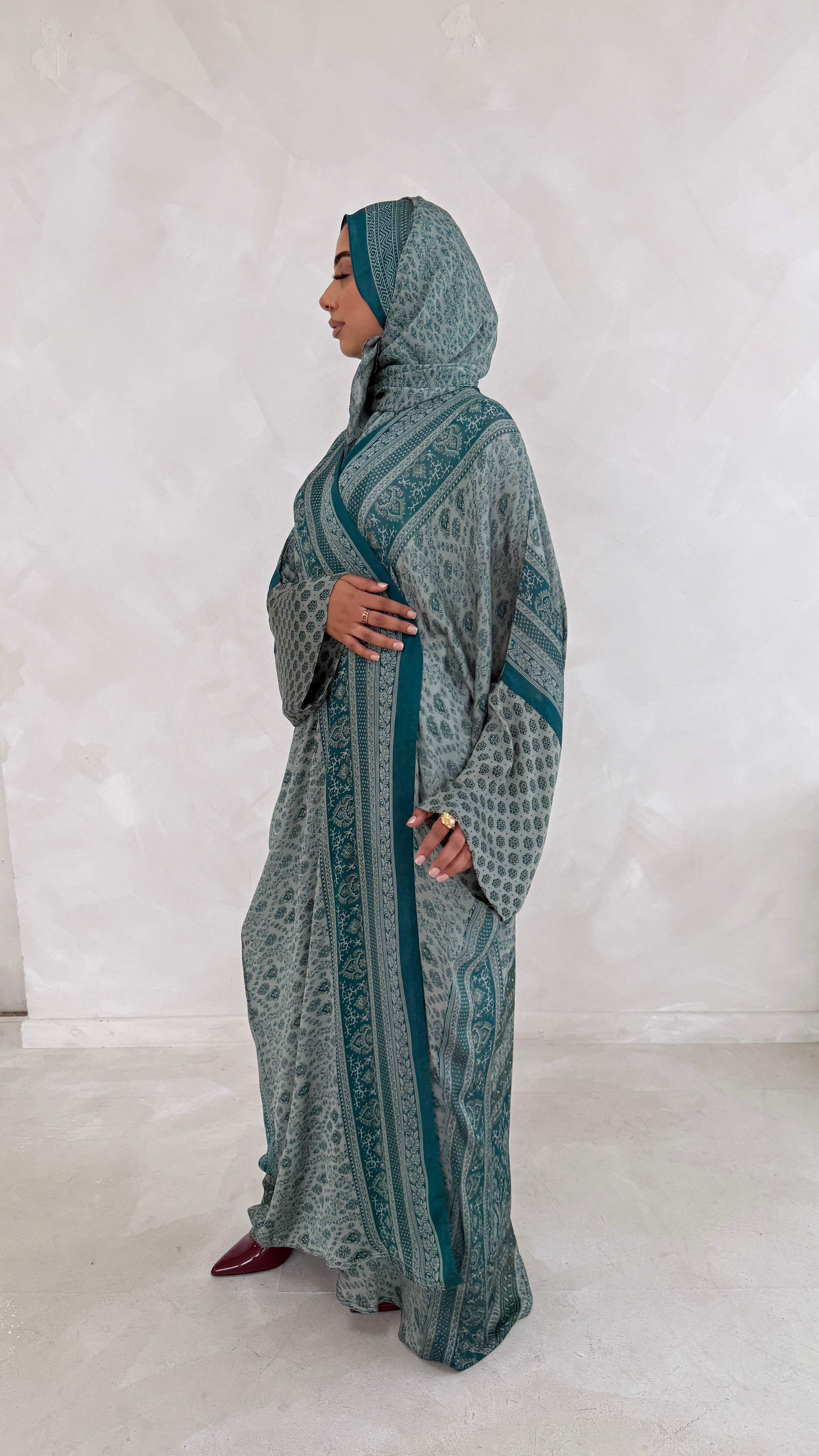 SILK PRINT TURQUOISE